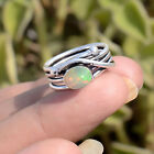 Antique Ethiopian Opal Gemstone Ring 925 Sterling Silver Handmade Jewelry Ring