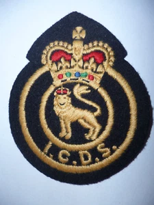 INDUSTRIAL CIVIL DEFENCE POCKET PATCH QUEENS CROWN. ( BRITISH) - Picture 1 of 1