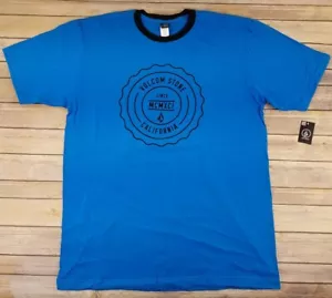 VOLCOM T-shirt Mens Size XL Blue Stone California Short Sleeves Graphic NEW B11 - Picture 1 of 9
