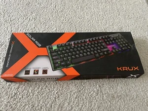 KRUX Solar Tastatur USB QWERTY Schwarz - Zdjęcie 1 z 1
