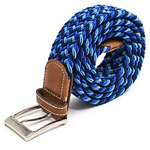 Anchor21 Elastic Braided Belts For Men Stretch Woven Fabric Web Belts for Jeans