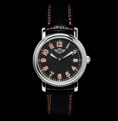 New In box MINI Tourneau Ladies Leather Watch with Black Band, Sold Out! - Image 1 of 4