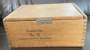 Cuesta Rey No 95 English Market Selection Wood Cigar Box Brass Latch Locks 9x7x4 - Picture 1 of 12