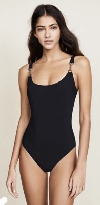 Maiô Tory Burch Clip Tank preto. Novo com etiquetas. Tamanho XS. Varejo - US$ 225 - Imagem 1 de 4