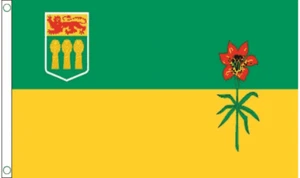 Saskatchewan Flag 5 X 3 FT - 100% Polyester With Eyelets - Canadian - Foto 1 di 3
