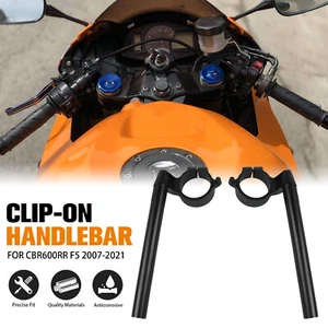 Handlebar Handle Bar Clip On For Honda CBR600RR CBR 600 RR F5 2007-2025 Black - Picture 1 of 9