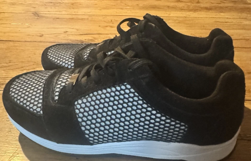 Drew Shoe Women's Gemini Comfort/Walk Sneakers, Black, Leather, Mesh, Size 9.5W - Image 1 of 4