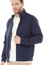 Crew Clothing Company Jacket Mens Light Weight Funnel Neck in Navy    B36