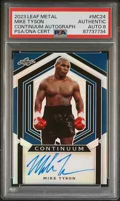 🥊2023 Leaf Metal 🏆MIKE TYSON Continuum ✏️AUTOGRAPH #MC24 Card PSA/DNA 8 Auto; - Image 1 of 2