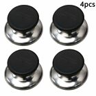 Easy to Replace Kitchen Cookware Lid Handle Black+Silver Color Set of 4 Knobs