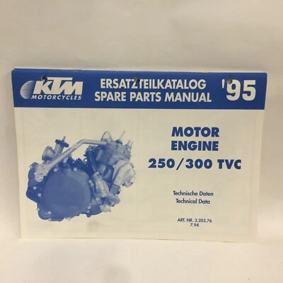 KTM 250 300 EXC MX 1995 Engine Parts Book - Image 1 of 2