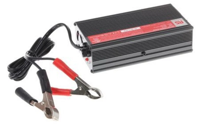 RS PRO Bleisäure Akku Ladegerät, mit Schuko Stecker, UK Stecker - Bild 1 von 1