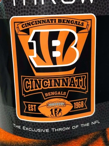Cincinnati Bengals Soft Fleece Throw Blanket 50" X 60" Cover
