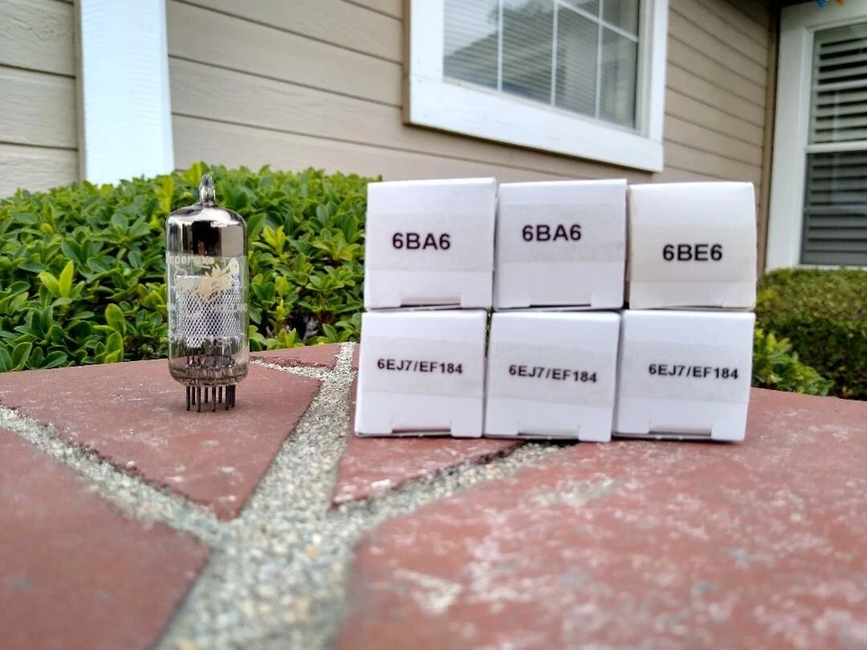 Drake R-4C Used Tube Set-6BA6 x2 6BE6 6EJ7 x3-Tested at 105%-Free Ship in the US - Image 1 of 1