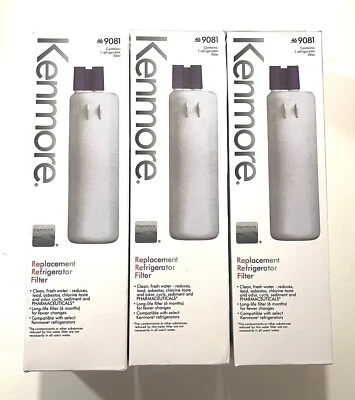 Kenmore 9081 Refrigerator Water Filter - White  Lot  Of 3 New Sealed - Image 1 of 4