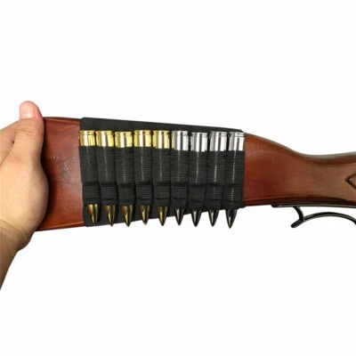 Butt Stock 9 Rondas Rifle Munición Portador Bolsa Bala Bolsa Carcasa Soporte Cartucho Foto 1 de 4