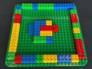 Lot of Duplo Lego Building Bricks/Blocks and Large Green Base Plate - Picture 1 of 2