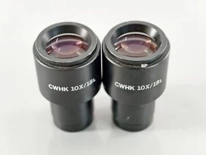 Olympus Pair CWHK 10x 18 Microscope Eyepieces BH2 CH2 - Picture 1 of 2