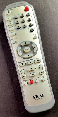 Genuine OEM Akai DVD Player/Recorder Replacement Remote Control DVDRW120 - Image 1 of 2