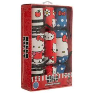 Hello Kitty 3 Überraschung Weihnachten Crackers Crew-Socken 3 Paar Größe Damen 4-10 neu - Bild 1 von 8