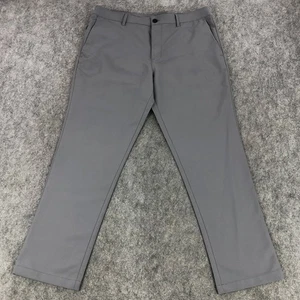 Banana Republic Men Gray Slim Fit Pants 36x30 Flat Front Casual Golf Performance - Picture 1 of 13