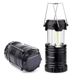 Solar USB Rechargeable COB LED 3 AA Power Camping Lantern with Magnetic Base,... - Picture 1 of 7