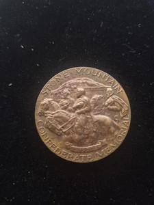 Vintage Medallic Art Co Bronze Medal Stone Mountain Memorial Encased in Lucite - Picture 1 of 2