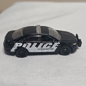 Matchbox MBX Heroic Rescue (2012) Black Ford Police Interceptor Car 58/120 - Picture 1 of 9