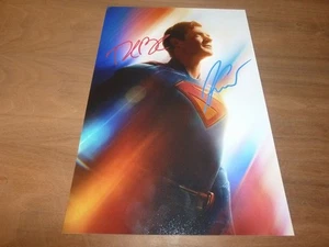 DAVID CORENSWET & RACHEL BROSNAHAN signed 12X8 photo SUPERMAN + COA - Picture 1 of 2