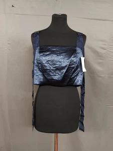 Kitri marineblaues bauchfreies Oberteil Größe 10 neu mit Etikett - Bild 1 von 4