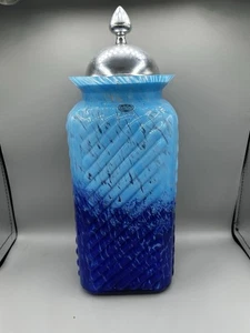 Home Essentials & Beyond Collection Canister  dark blue fades to light blue - Picture 1 of 9