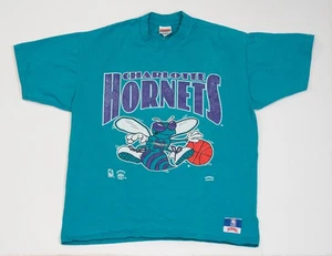 Vintage Charlotte Hornets Official NBA Nutmeg Mills Single Stitch Shirt Men 2XL - Picture 1 of 18