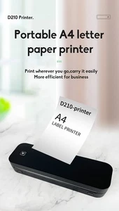 Portable A4 Printer Ink-free Printing Thermal Printer Suitable for Mobile Phones - Afbeelding 1 van 18