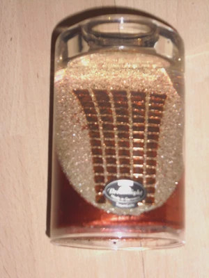 Gilde Dreamlight Toller hoher Teelichthalter klares Glas rund Kupfer/Gold 12x7cm - Bild 1 von 4