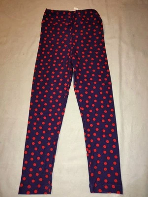 Leggings LuLaRoe Niños S/M Nuevos sin Etiquetas Azul con Lunares Rojos NUEVO OS Foto 1 de 3