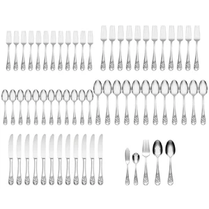 Lenox Cresta di Castagno Acciaio Inox 18/10 65pz. Set posate (servizio per dodici) - Foto 1 di 7