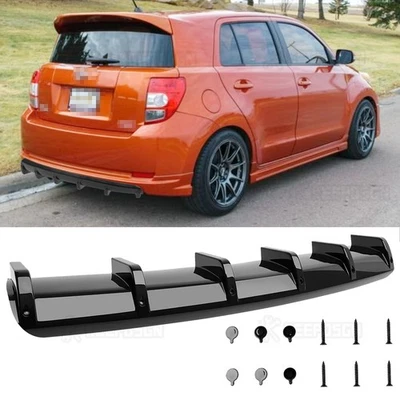 Difusor trasero de aleta de tiburón negro brillante parachoques labio para Scion xD 2008-2014 Foto 1 de 4