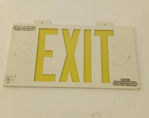  BradyGlo Exit Sign - Steel Face w Photoluminescent Letters - Picture 1 of 2