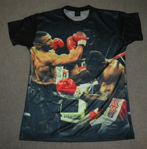 Mike Tyson Boxing Allover Print AOP Shirt Streetz Iz Watchin Large Made in USA Cover