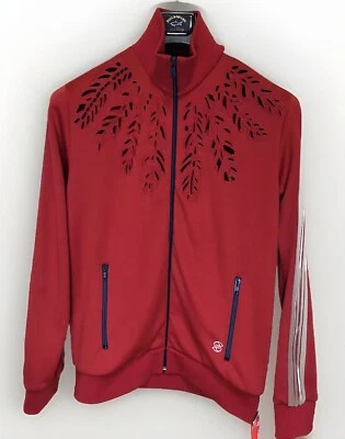Chaqueta deportiva Stella McCartney cremallera completa bordada roja Londres talla S-M PVP £925 Foto 1 de 4