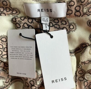 Robe chemise flippy neuve Reiss Nico imprimé trèfle taille 10 US mini neuve avec étiquette - Photo 1/6