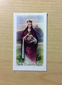 SANTINO - IMMAGINE DI SANTA ELISABETTA REGINA - ELE 2/190 -ORIGINAL HOLY PICTURE - Picture 1 of 1