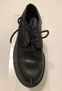 Kenneth Cole Reaction Leather Dress Tie Shoes Boys Size 11.5 D Black  - Picture 1 of 8