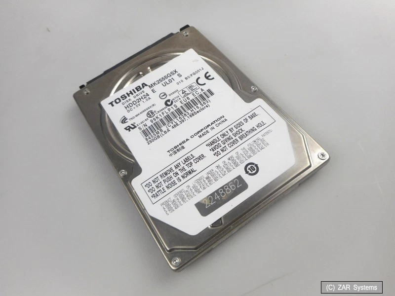 250GB Acer / Packard Bell KH.25004.003 Festplatte, HDD 2.5 zoll, MK2555GSX, NEUW - Bild 1 von 1