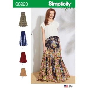 Simplicity Sewing Pattern 8923 Misses’ Long Maxi Midi & Short Pull On Skirt - Picture 1 of 3