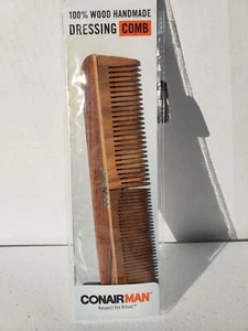 Conair Man Wood Handmade Dressing Comb - Picture 1 of 1