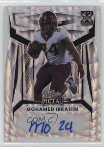 2023 Leaf Metal Silver Wave /8 Mohamed Ibrahim #BA-MI1 Rookie Auto RC