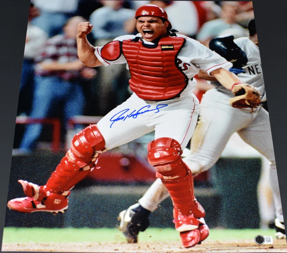 IVAN PUDGE RODRIGUEZ SIGNED AUTOGRAPHED TEXAS RANGERS 16x20 PHOTO BECKETT - Image 1 of 1