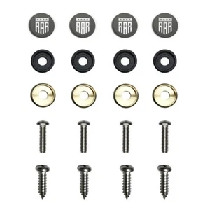 Laser Etched ITEZA custom Set of 4 Fasteners License Plate Screws Metal Caps - Picture 1 of 1
