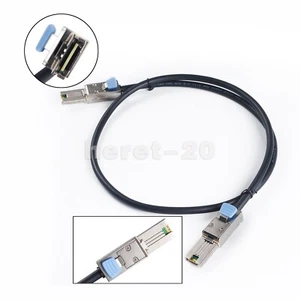 Mini-SAS SFF-8088 to SFF-8088 26 PIN Mini SAS Meter Cable Black 3.3FT - Picture 1 of 12